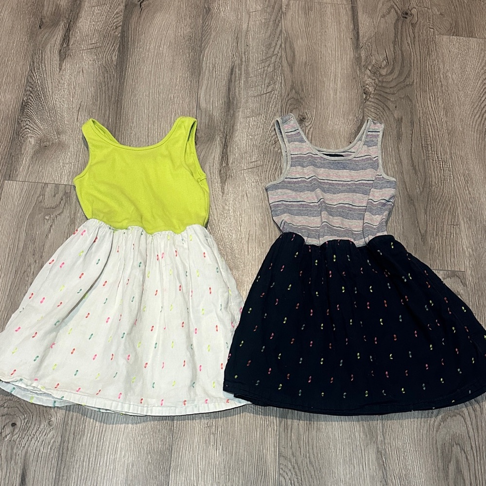 GAP Kids Lime and Navy Casual Dresses